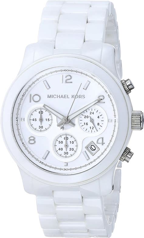 michael kors white ceramic watch mens|mk5161.